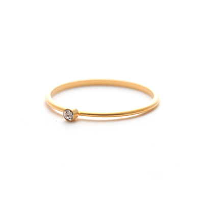 Tiny 1 Stone Ring