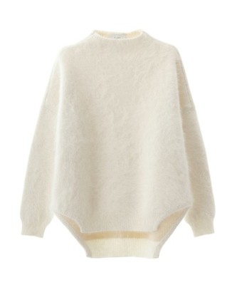 CLANE UP NECK FUR KNIT