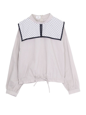 ドットスクエアカラーブラウス