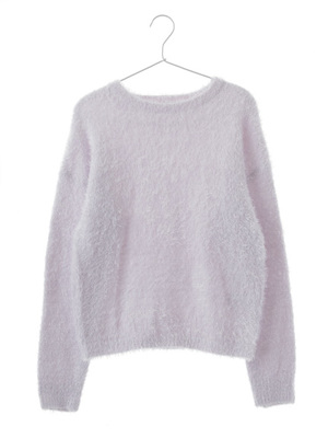 【60%off】フェザー畦編みニットプルオーバー