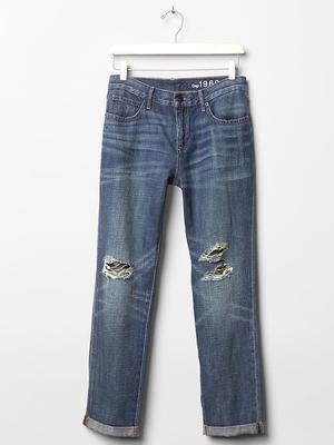 1969 destructed sexy boyfriend linen jeans