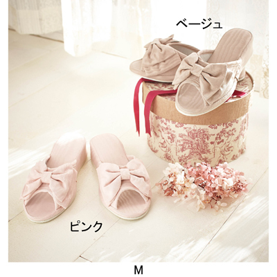 リボンスリッパ（モアレ）Ｖ