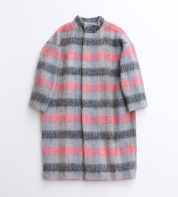 シャギーチェック　ドロップCO