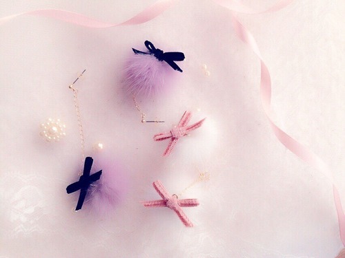 【long】Ribbon Far Pierce / Earrings
