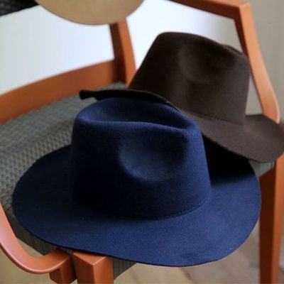 ツバ広中折れハット（5color）