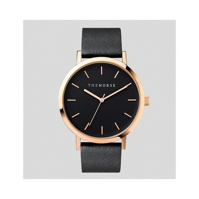 THE ORIGINAL Rose Gold / Black Face / Black Leather 