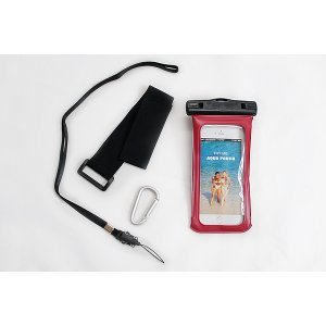 スマホ 防水ケース レッド スキー、スノボー、アウトドアに iPhone6 iPhon6s Xperia ZL2 ARROWS M01 AQUOS Xx AQUOS SERIE