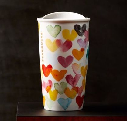 2016最新作☆STARBUCKS☆ハート柄セラミック タンブラーfrom UK