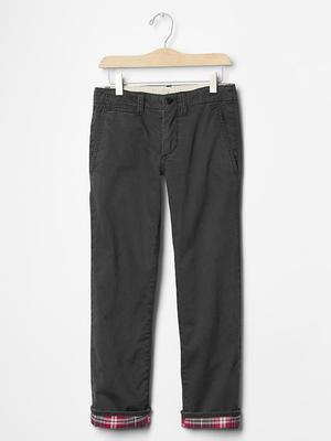 Flannel-lined khakis