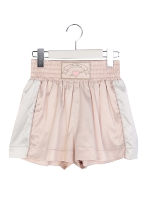 サテンワイドショートパンツ