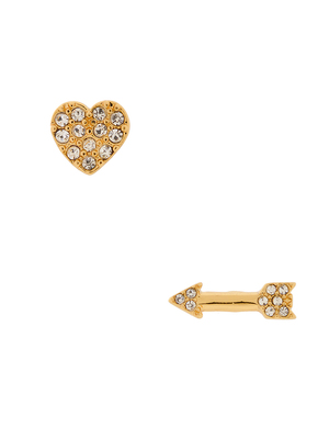 LOVE LIST HEART AND ARROW STUDS