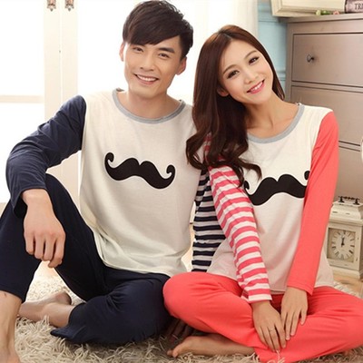 ペア パジャマ 春秋ルームウェア ペアパジャマ長袖