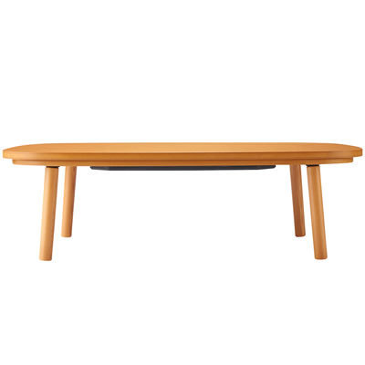 無印良品　長方形こたつ・本体・タモ材丸脚・フラットヒーター／ナチュラル