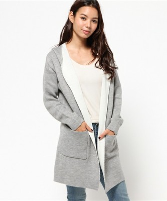 AZUL by moussy ACバルキーWフェイスコーディガン