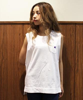 （CHAMPION×ROSEBUD） NO SLEEVE POCKET T-SHIRT