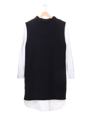 ボトルネックワンピース＋シャツ／SET