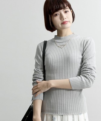 WEGO (ウィゴー)ワイドリブハイネックニット