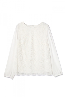 レースコンビブラウス