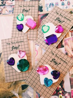 Jewel Brooch - White