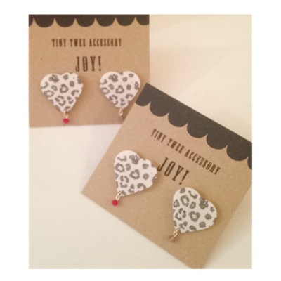 Leopard Heart Pierces & Earings