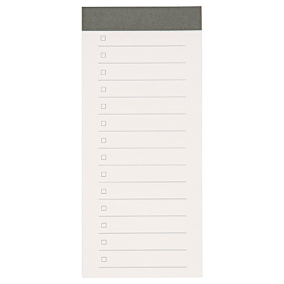 短冊型メモ　チェックリスト