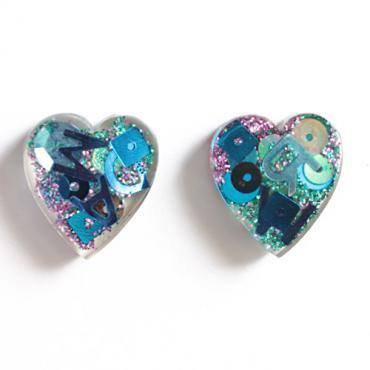 heart pierce（navy × green）