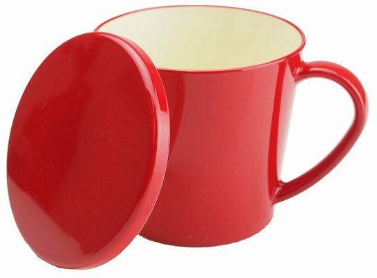 三義漆器 蓋付マグ レッド