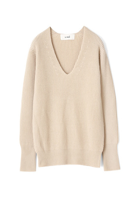 Botanical Dye V-Neck Knit Pullover