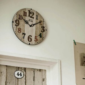 アンティーク風木目調時計