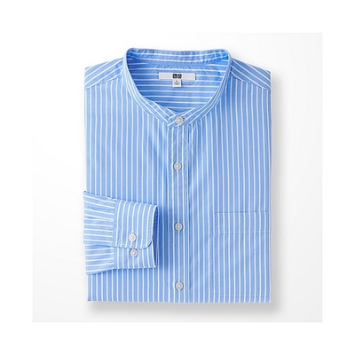 エクストラファインコットンブロードスタンドカラーシャツ