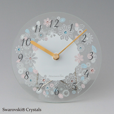Afternoon Tea（アフタヌーンティー）DH02 ガラスクロック（掛け置き時計）