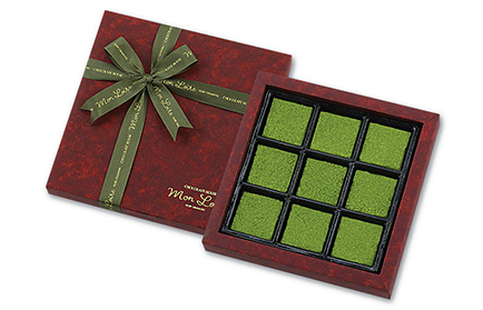 生チョコレートギフトBOXValentine 抹茶風味（9枚）