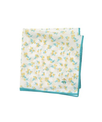 コットン　フローラルプリント　ハンカチ