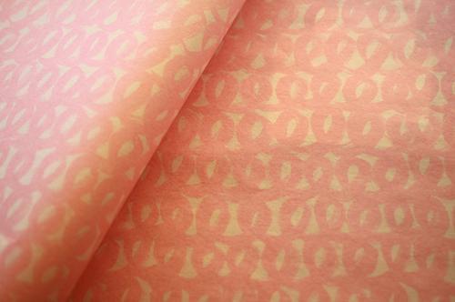 手刷り和紙包装紙"カーリィ"ピンク