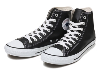 レザー オールスター ハイ BLACK