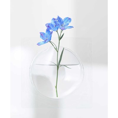 +d フラワーベース Kaki クリア DA-1050-CL 【宙に浮く一輪挿し】