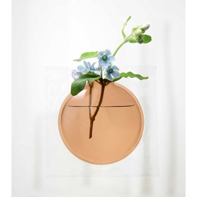 +d フラワーベース Kaki ブラウン DA-1050-BR 【宙に浮く一輪挿し】