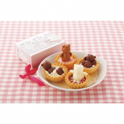タルトカップでお風呂チョコ型
