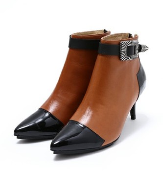 Metal ankle boots