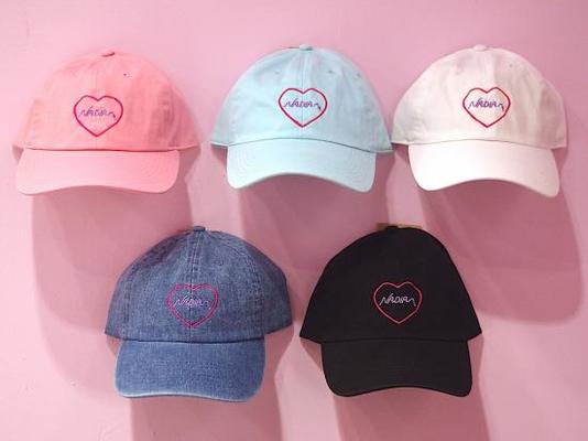 NADIA/ハートリップ刺繍CAP(全7色)