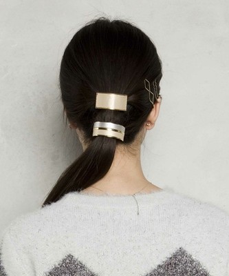メタリックプレートヘアゴム