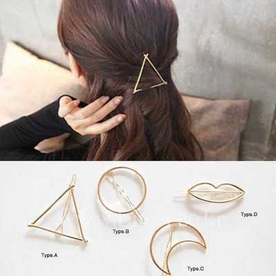 メタリック ヘアクリップ