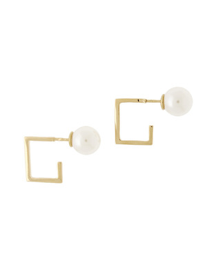 LAGUNAMOON パールスクエア キャッチピアス