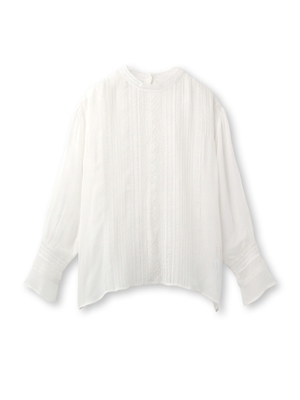 シフォンレースブラウス