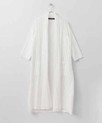 mizuiro-ind　front lace drape long CARDIGAN