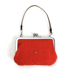 鹿の家族　おでかけがま口ポーチ