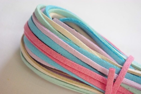 各2ｍ×5本　若菖蒲色　合皮紐　計10m m75