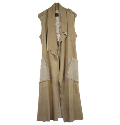 HEAVY LINEN LONG GILLET
