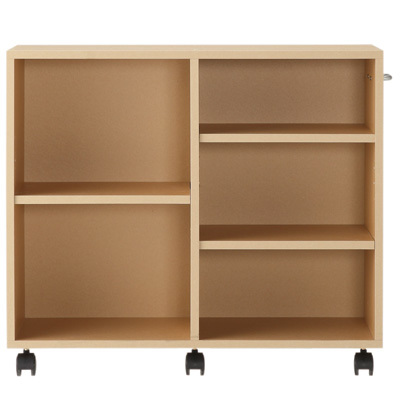 パルプボードボックスキャスター付・ベージュ