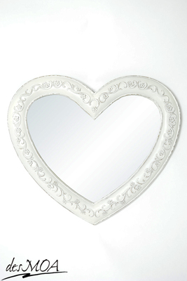 ハート型　アンティーク調　壁掛けミラー